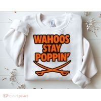 Wahoos Stay Poppin Funny Football Sweatshirt thumb 2