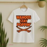 Wahoos Stay Poppin Funny Football T-Shirt thumb 2