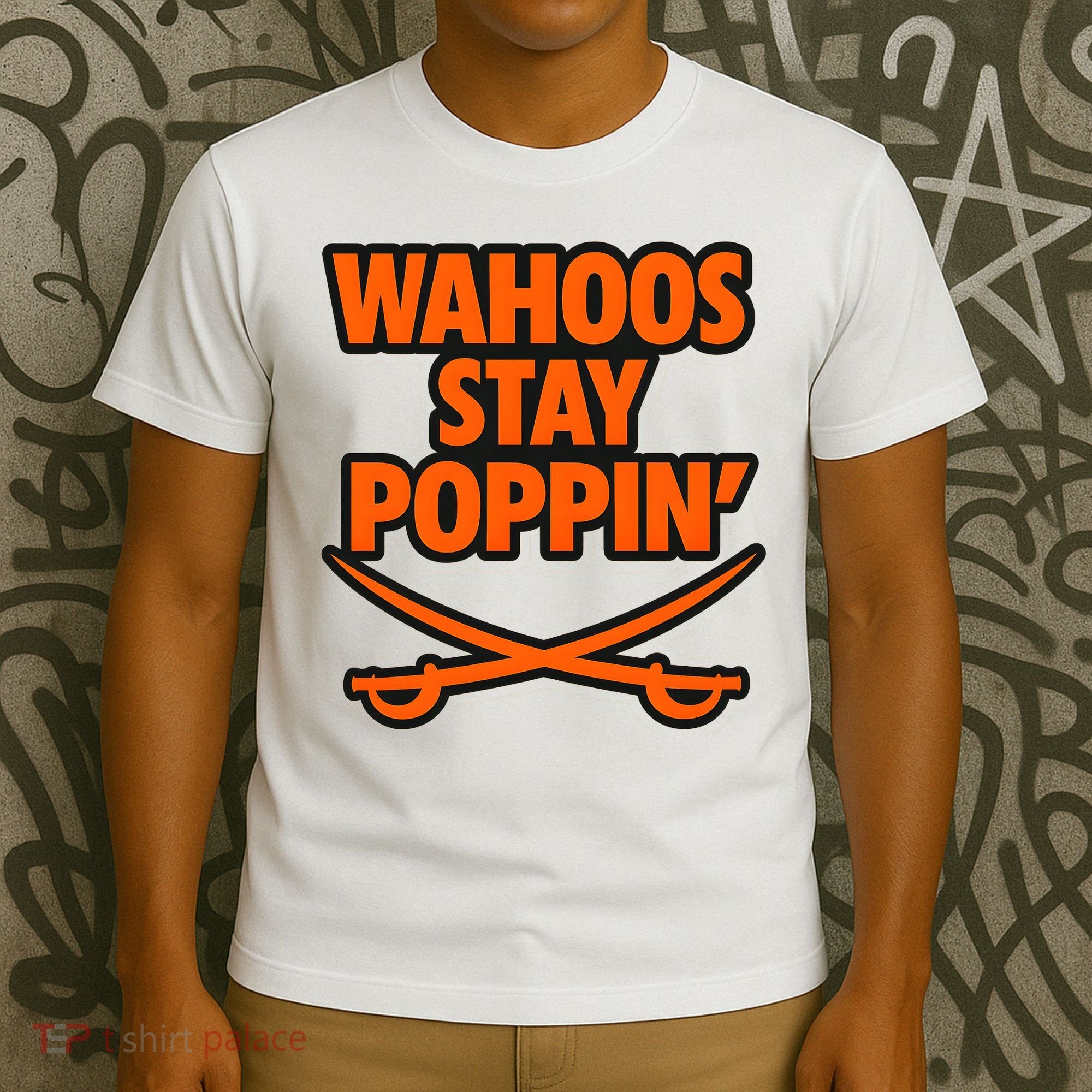 Wahoos Stay Poppin Funny Football T-Shirt