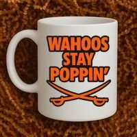 Wahoos Stay Poppin Funny Football Coffee Mug thumb 2