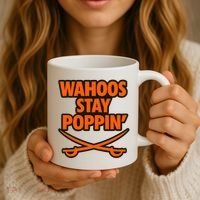 Wahoos Stay Poppin Funny Football Coffee Mug thumb 3