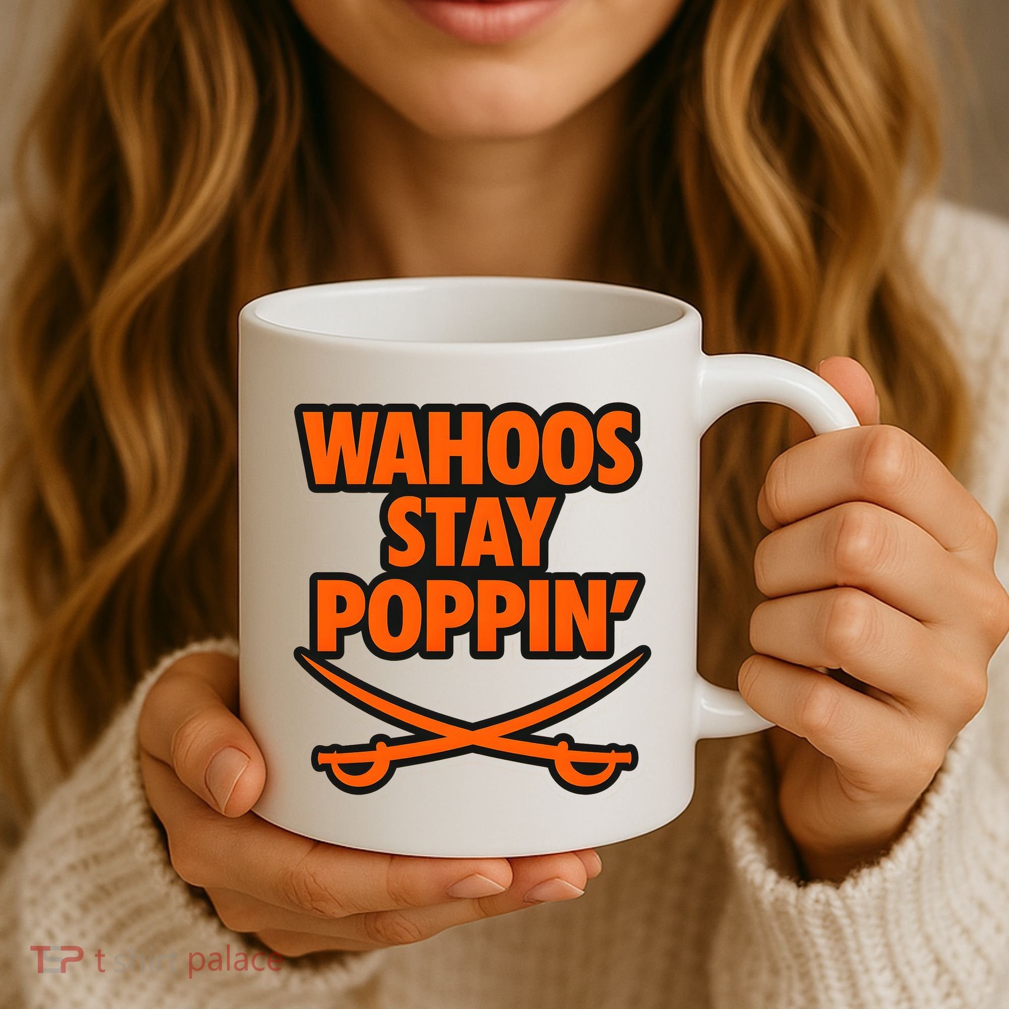 Wahoos Stay Poppin Funny Football Coffee Mug