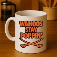 Wahoos Stay Poppin Funny Football Coffee Mug thumb 4