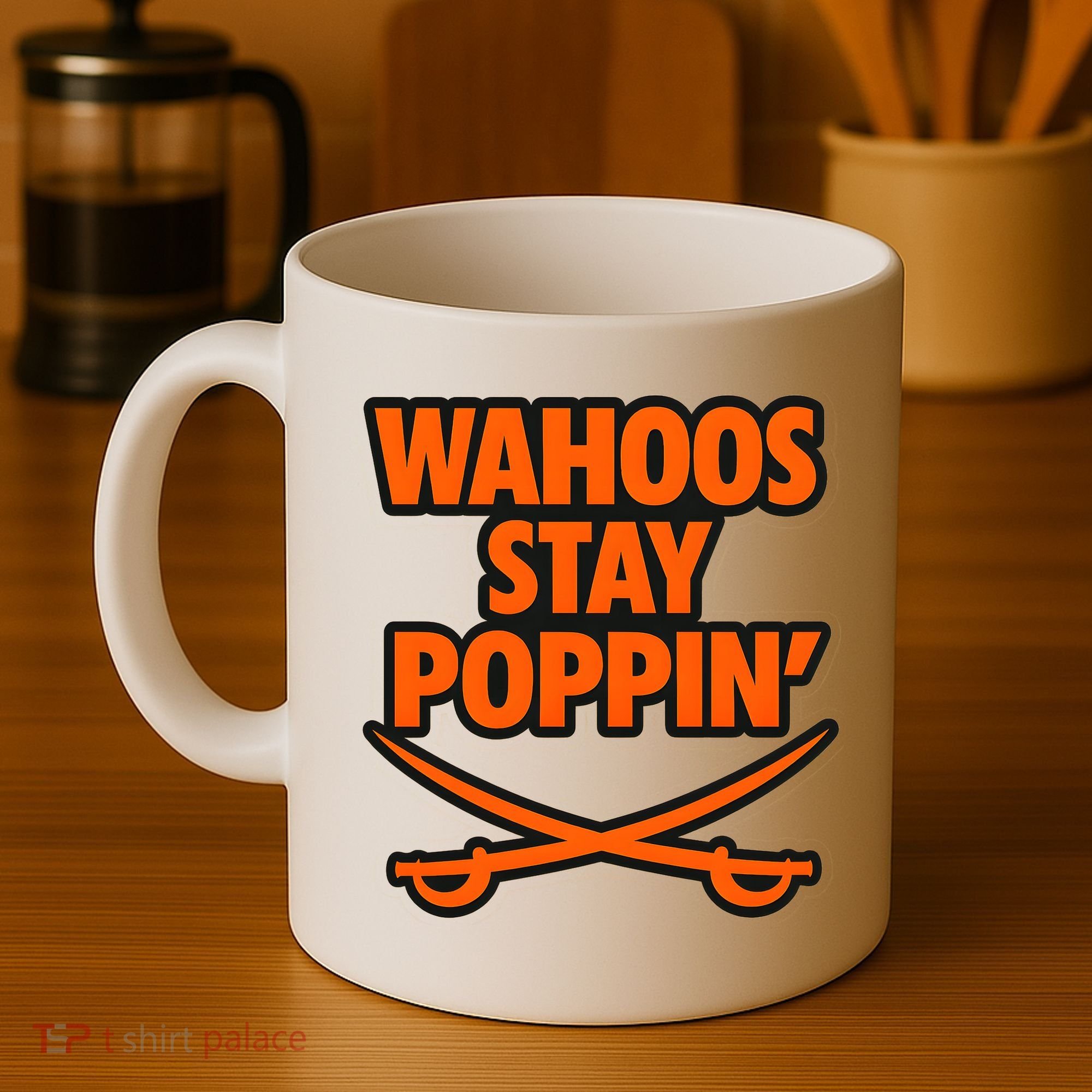 Wahoos Stay Poppin Funny Football Coffee Mug