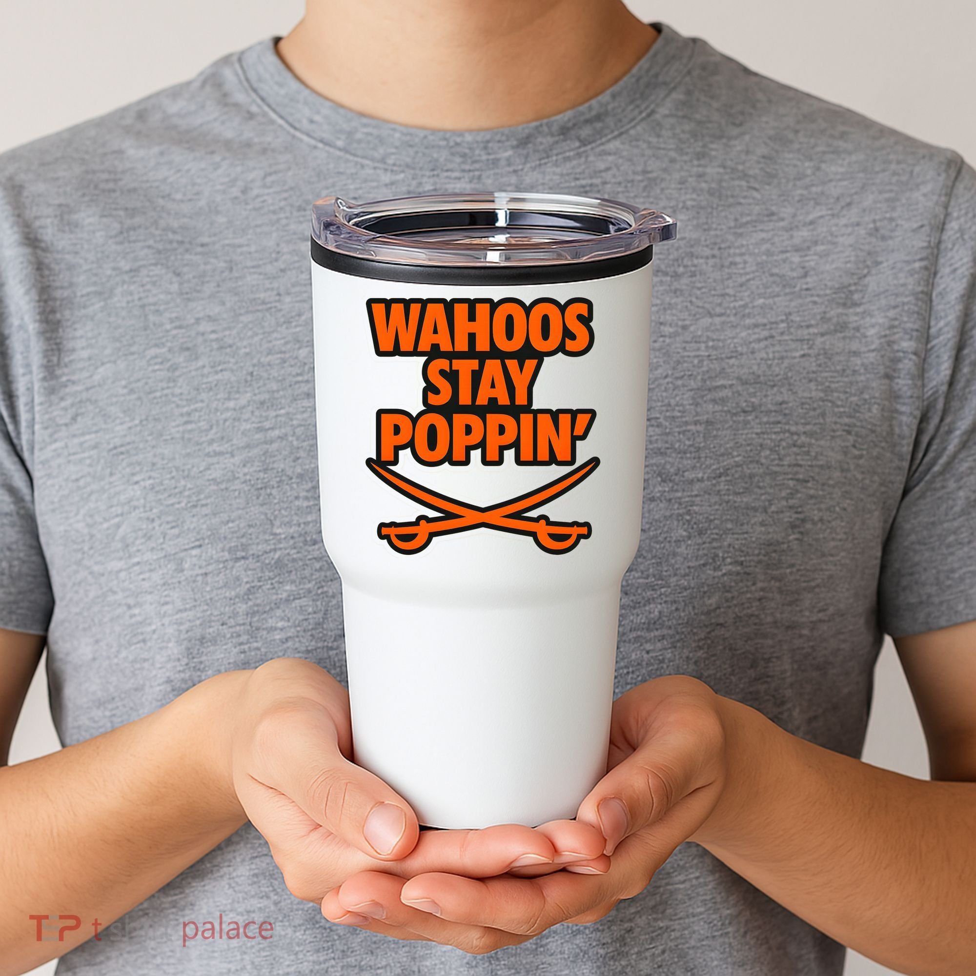 Wahoos Stay Poppin Funny Football Tumbler