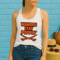 Wahoos Stay Poppin Funny Football Women's Tank Top thumb 2
