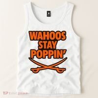 Wahoos Stay Poppin Funny Football Tank Top thumb 2