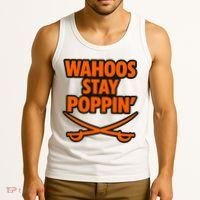 Wahoos Stay Poppin Funny Football Tank Top thumb 3