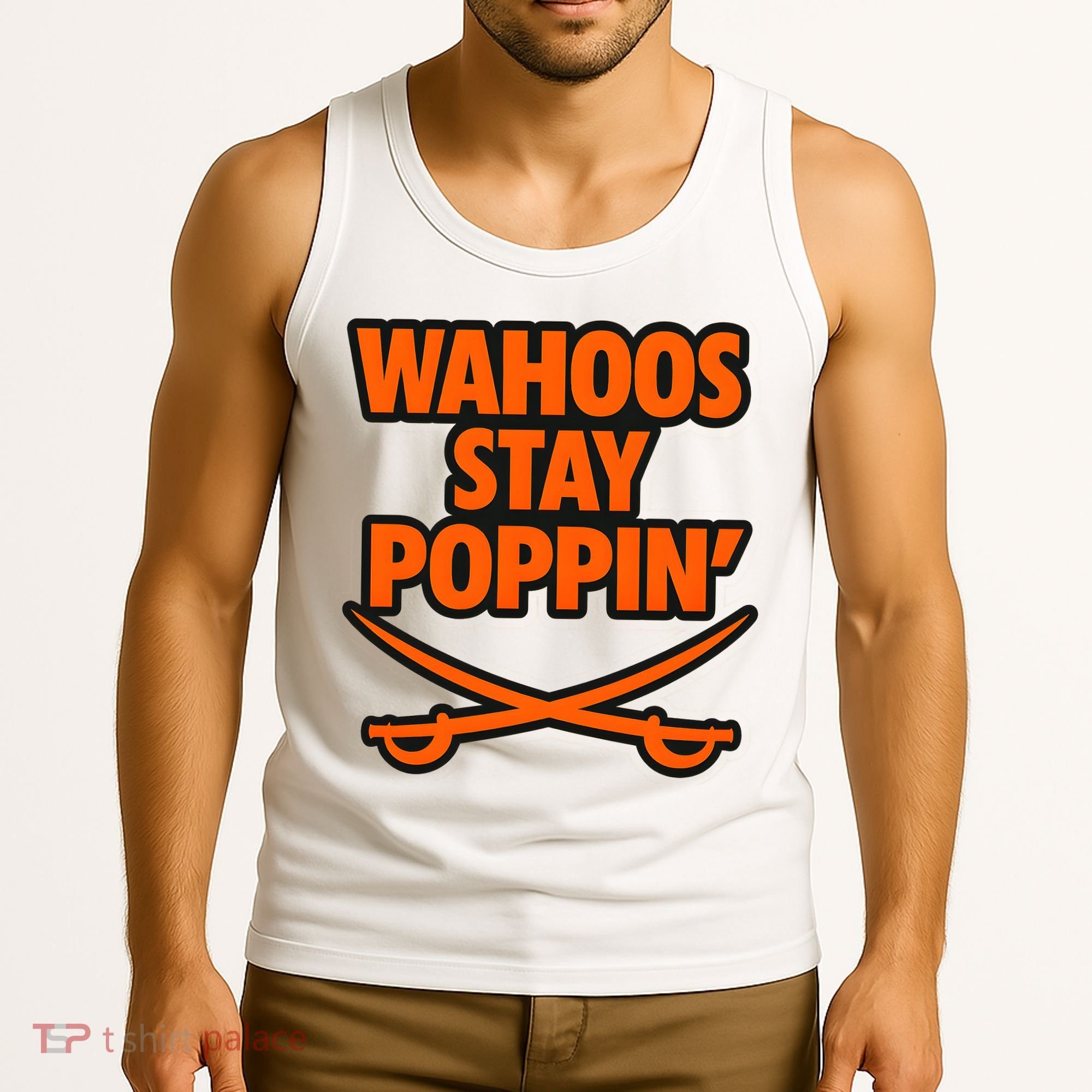 Wahoos Stay Poppin Funny Football Tank Top