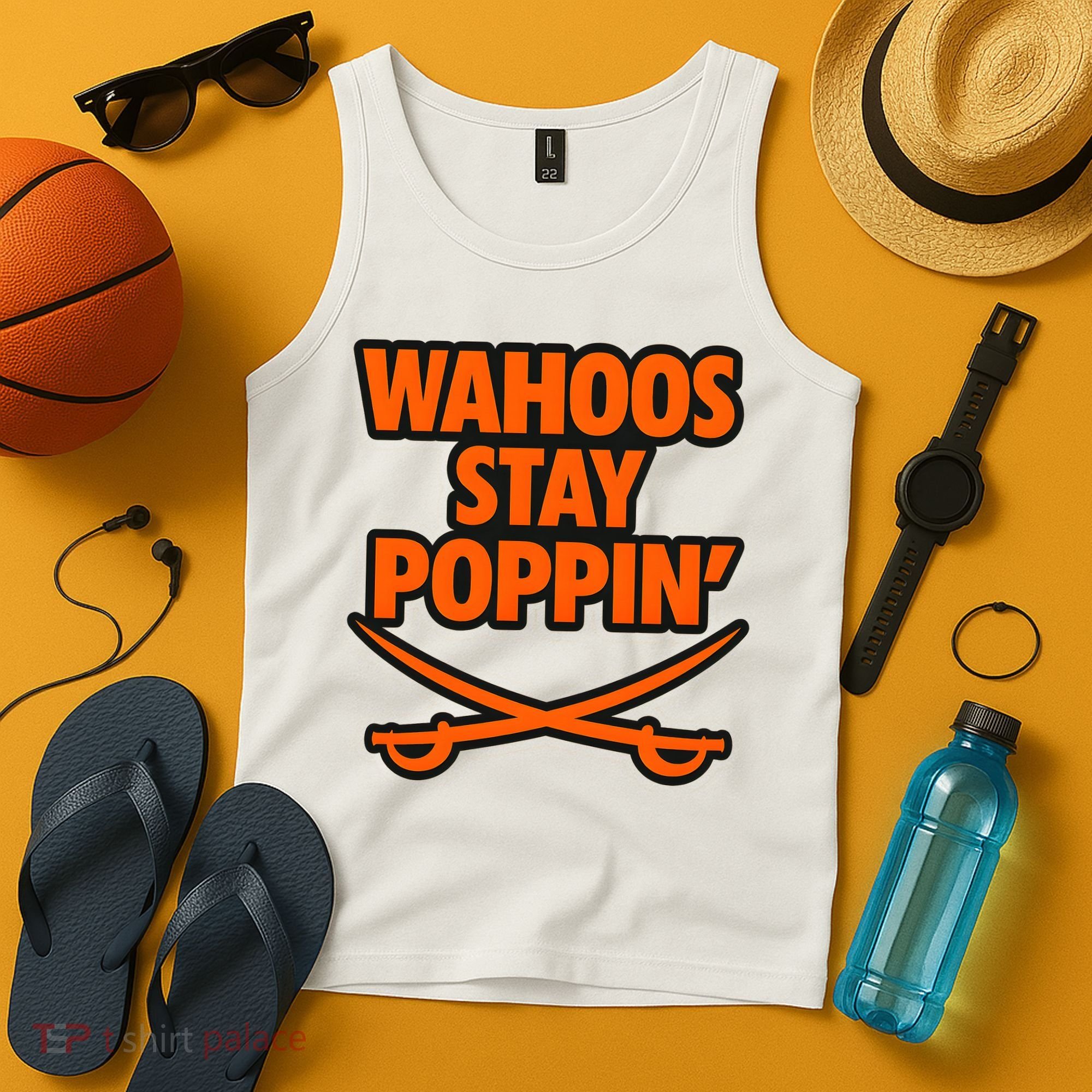 Wahoos Stay Poppin Funny Football Tank Top