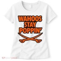 Wahoos Stay Poppin Funny Football Women's T-Shirt thumb 0