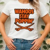 Wahoos Stay Poppin Funny Football Women's T-Shirt thumb 2