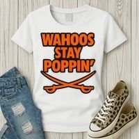 Wahoos Stay Poppin Funny Football Women's T-Shirt thumb 3