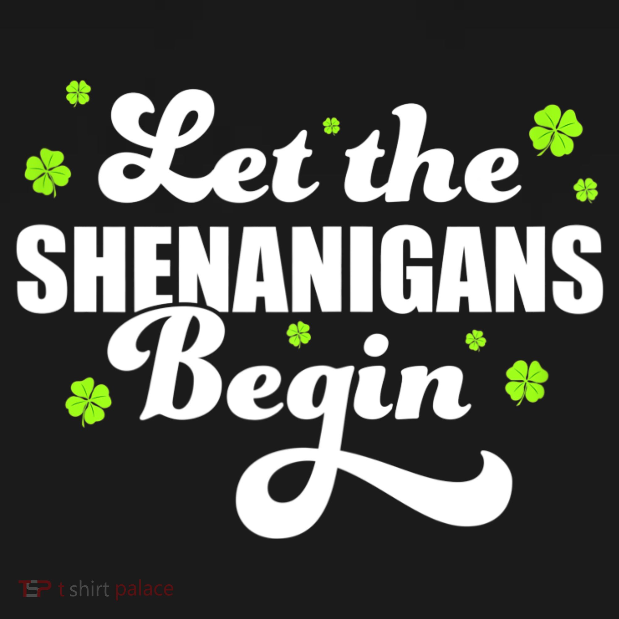 Womens St Patricks Day Let The Shenanigans Begin Shamrock Clover Button