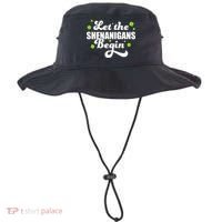 Womens St Patricks Day Let The Shenanigans Begin Shamrock Clover Bucket Hat thumb 0