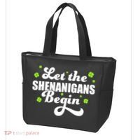 Womens St Patricks Day Let The Shenanigans Begin Shamrock Clover Tote Bag thumb 3