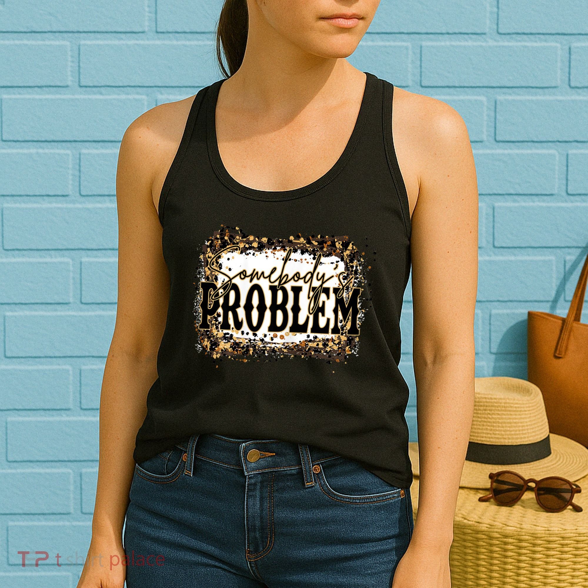Womens Somebody's Problem Merch Country Song Lover Morgan Fan Women's Tank Top