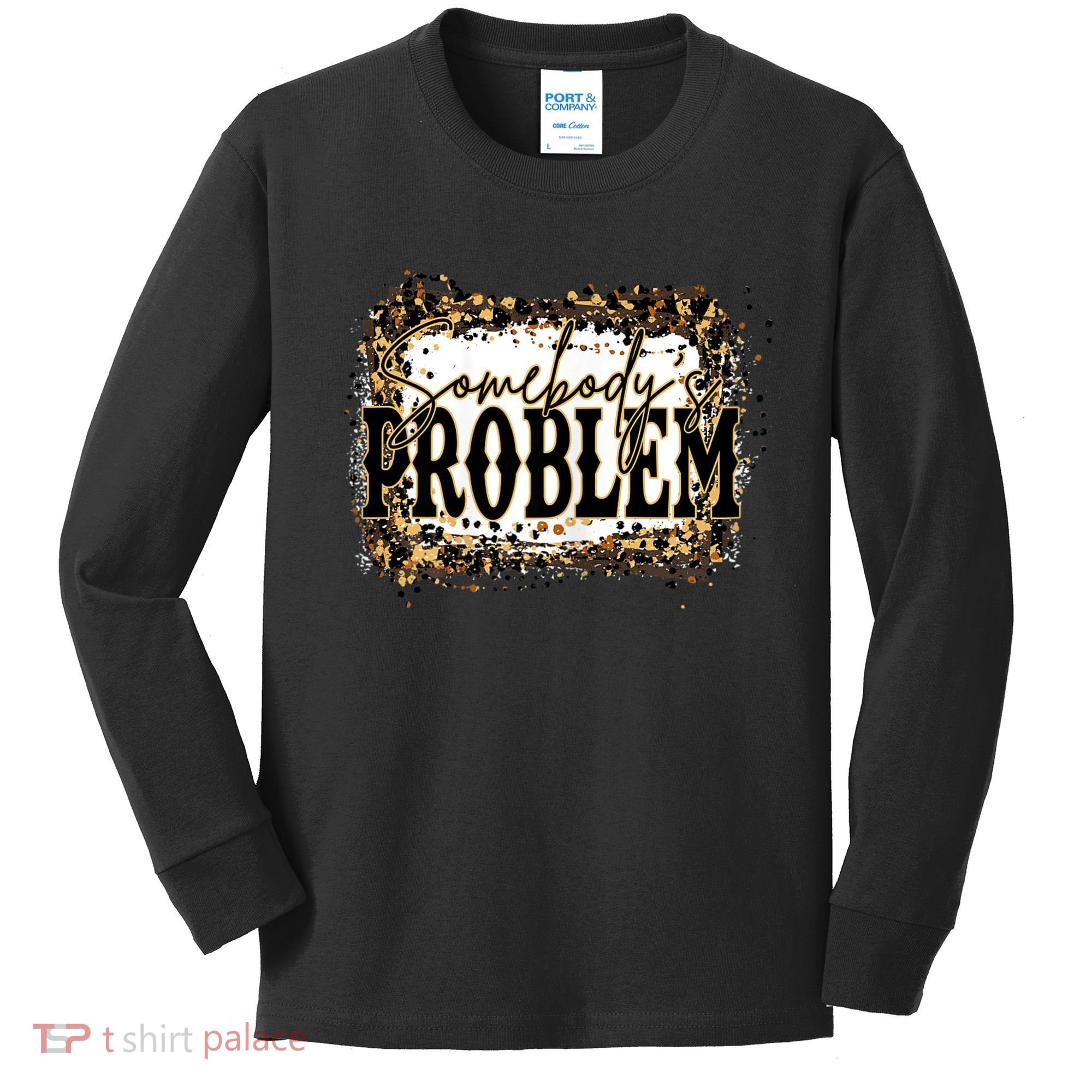Womens Somebody's Problem Merch Country Song Lover Morgan Fan Kids Long Sleeve Shirt