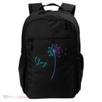 Wo Suicide Prevention Dandelion Teal and Purple Stay Semicolon Backpack thumb 0