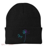 Wo Suicide Prevention Dandelion Teal and Purple Stay Semicolon Beanie thumb 0