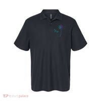 Wo Suicide Prevention Dandelion Teal and Purple Stay Semicolon Polo thumb 0