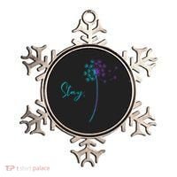 Wo Suicide Prevention Dandelion Teal and Purple Stay Semicolon Ornament thumb 0