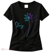 Wo Suicide Prevention Dandelion Teal and Purple Stay Semicolon Women's T-Shirt thumb 0