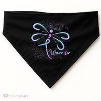 Wo Suicide Prevention Awareness Dragonfly Semicolon USA-Made Doggie Bandana thumb 0