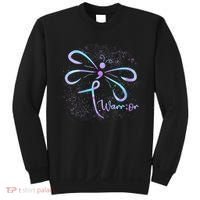 Wo Suicide Prevention Awareness Dragonfly Semicolon Sweatshirt thumb 0