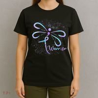 Wo Suicide Prevention Awareness Dragonfly Semicolon T-Shirt thumb 4