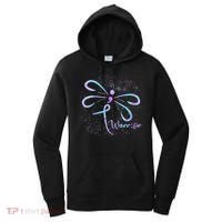 Wo Suicide Prevention Awareness Dragonfly Semicolon Women's Hoodie thumb 0