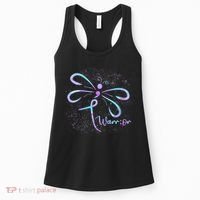 Wo Suicide Prevention Awareness Dragonfly Semicolon Women's Tank Top thumb 0