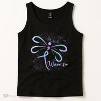 Wo Suicide Prevention Awareness Dragonfly Semicolon Tank Top thumb 2