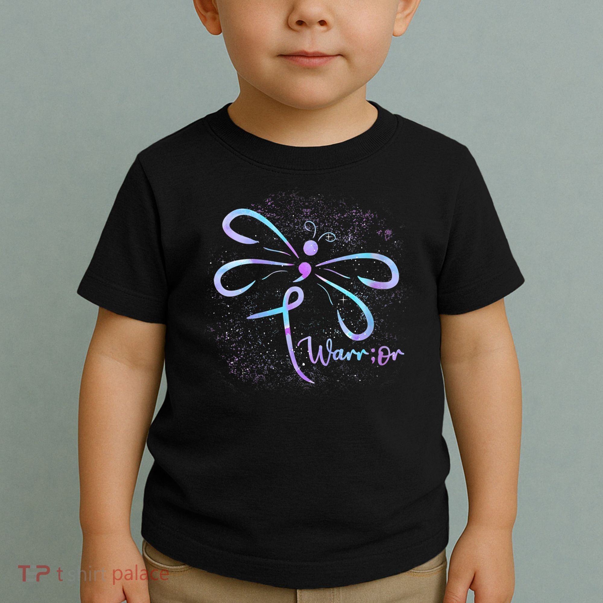 Wo Suicide Prevention Awareness Dragonfly Semicolon Toddler T-Shirt