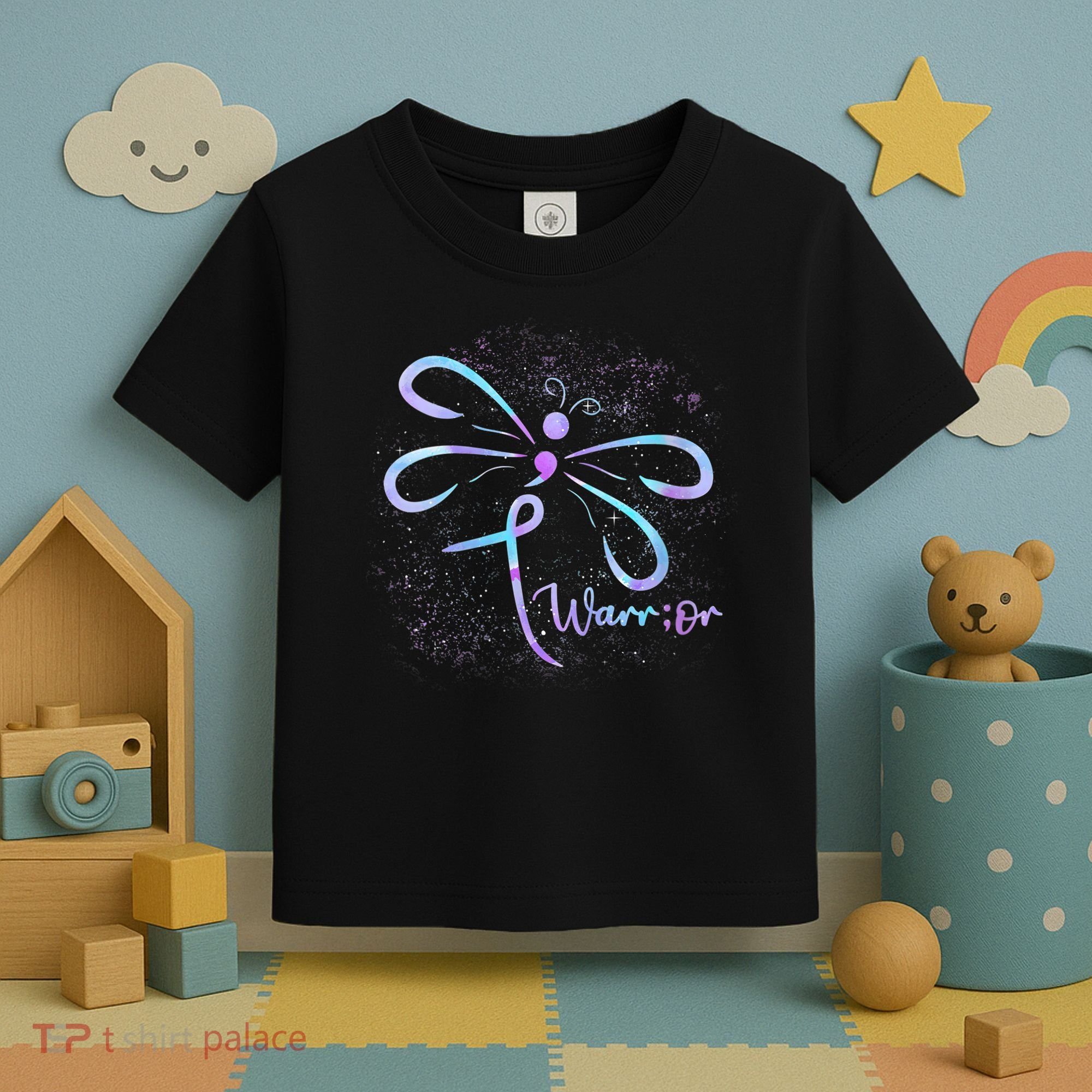 Wo Suicide Prevention Awareness Dragonfly Semicolon Toddler T-Shirt