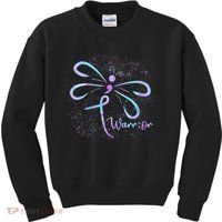 Wo Suicide Prevention Awareness Dragonfly Semicolon Kids Sweatshirt thumb 0