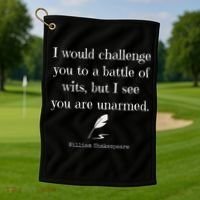 William Shakespeare Quote English Literature Golf Towel thumb 1