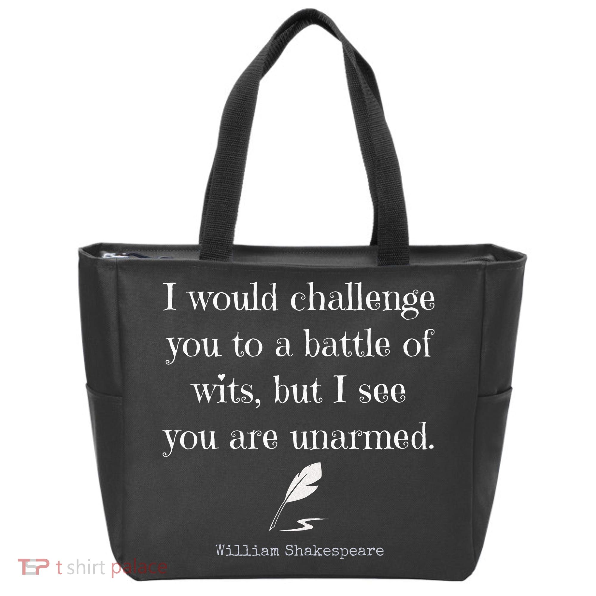William Shakespeare Quote English Literature Tote Bag