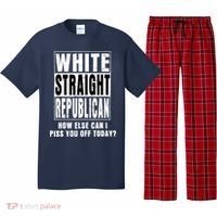 White Straight Republican How Else Can I Piss You Off Today Pajama Set thumb 0