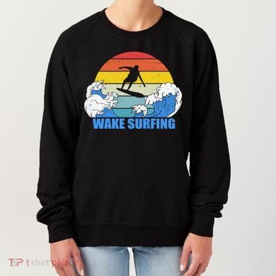 Wake Surfing Retro Sunset Women's Sweatshirt