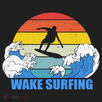 Wake Surfing Retro Sunset Women's Sweatshirt