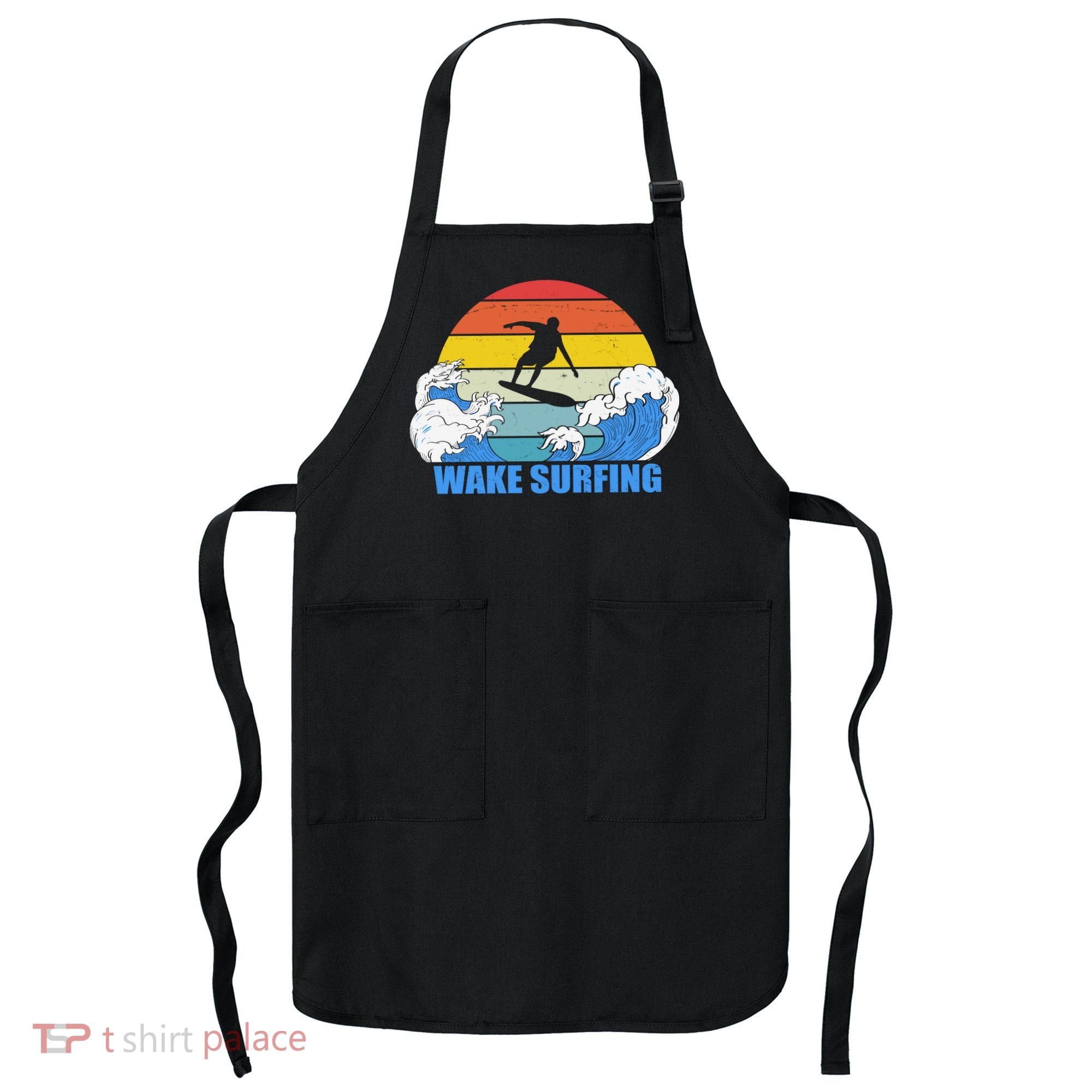 Wake Surfing Retro Sunset Apron