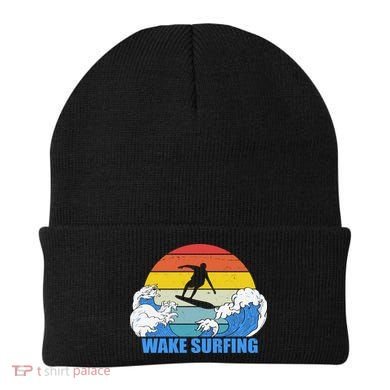 Wake Surfing Retro Sunset Beanie