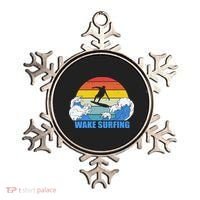 Wake Surfing Retro Sunset Ornament thumb 0