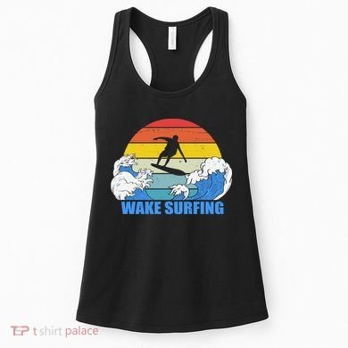 Wake Surfing Retro Sunset Women's Tank Top