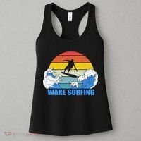 Wake Surfing Retro Sunset Women's Tank Top thumb 3