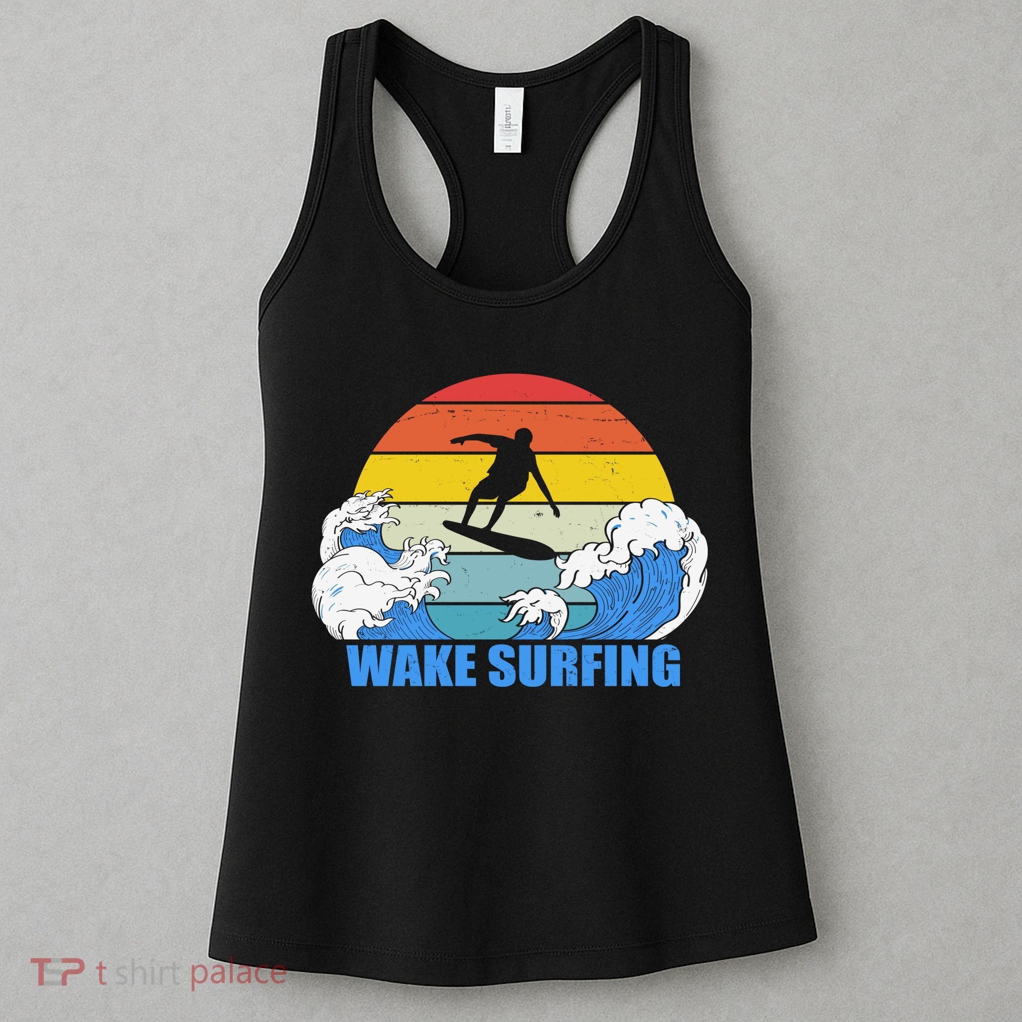Wake Surfing Retro Sunset Women's Tank Top