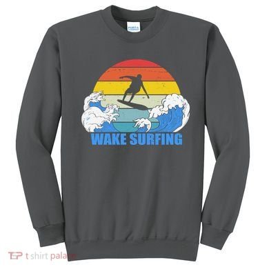 Wake Surfing Retro Sunset Sweatshirt