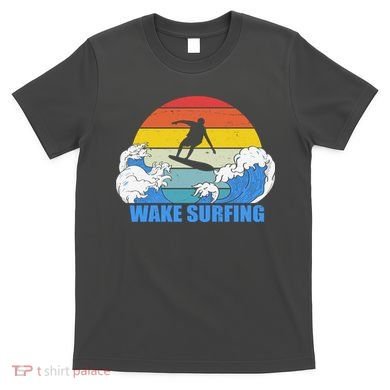 Wake Surfing Retro Sunset T-Shirt