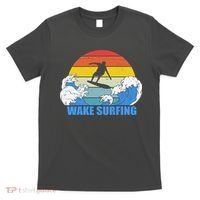 Wake Surfing Retro Sunset T-Shirt thumb 0